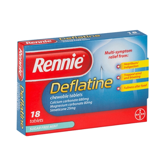 Rennie Deflatine Chewable Tablets 18s